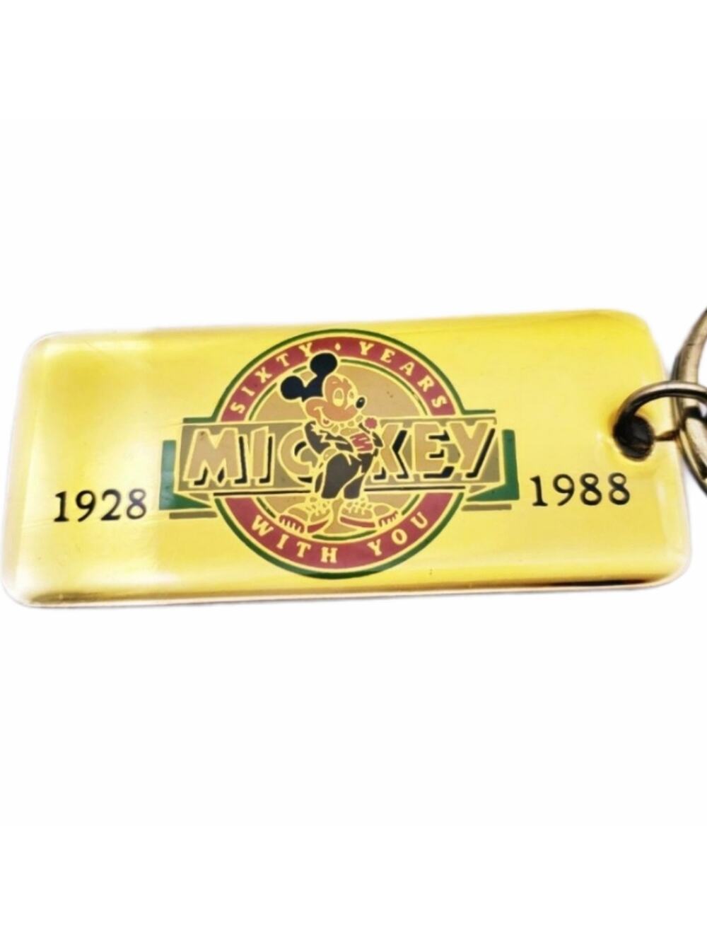 Vintage Disney Mickey 60 Years With you 80's Keychain